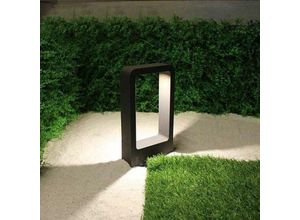 6269772215447 - Hiasdfls - Wasserdichte LED-Gartenboden-Landschaftsbeleuchtung 7 w 2700 k Wegleuchten für Garten Gehweg Pool-Akzent schwarzes Metall 30 cm