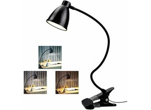 6269772215799 - Hiasdfls - 38 LED-Schreibtisch-Klemmlampe Leselampe 3 Modi 10 Helligkeit USB-betriebene Nachttischlampe Augenschutz flexible 360°-Klemmlampe zum