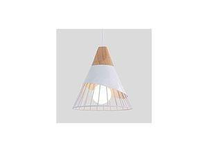 6269772216277 - Hiasdfls - Moderne einfache led Kronleuchter Küche Wohnzimmer Korridor Pendelleuchte kreative Kegelform Eisenkäfig E27 Länge ist 25 cm hoch ist 30 cm