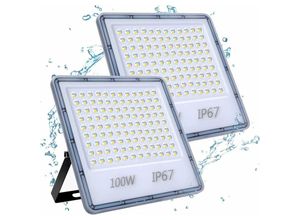 6269772216437 - 100 w LED-Flutlicht 10000 lm LED-Außenstrahler 6500 k kaltweiße Sicherheitsbeleuchtung für den Außenbereich wasserdichte IP67-Außenleuchte für