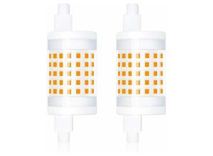 6269772216826 - R7s 10 w LED-Lampe (2er-Pack) dimmbar mit SMD2835-LED-Chip Keramikgehäuse 220 v 1000 lm warm- und kaltweißes Licht 3000–6000 k – 360°-Ersatz