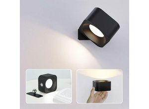 6269772217151 - Innenwandleuchte 3 Helligkeitsstufen 3 Temperaturen Touch-LED-Wandleuchte 360° drehbare Wandleuchte Wand-Nachttischlampe USB-Ladeleuchten