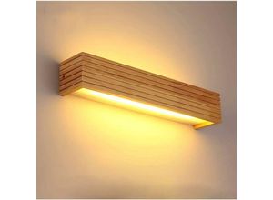 6269772217212 - Hiasdfls - LED-Wandleuchte Innenleuchte Holzwandlampe warmes Licht Lampe für Schlafzimmer Wohnzimmer Büro Korridor (35 cm a)