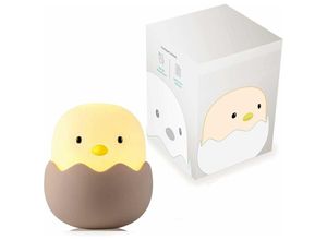 6269772231850 - LED-Nachtlicht für Kinder Baby Eggshell Chicken Emotionales Nachtlicht Wiederaufladbares USB-Silikon-Nachtlicht mit Touch-Steuerung HIASDFLS