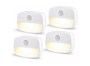 6269772232413 - Hiasdfls - Led Kinder Nachtlicht [4 Pack] Nachtlicht mit Bewegungssensor Baby Nachtlicht selbstklebende Schranklampe Nachtlicht für Flur Treppe