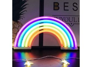 6269772232512 - Regenbogen-Nachtlicht für Kinder Weihnachtsgeschenk LED-Regenbogen-Neonschilder Lampe für Wanddekoration Schlafzimmerdekoration Wohnaccessoires