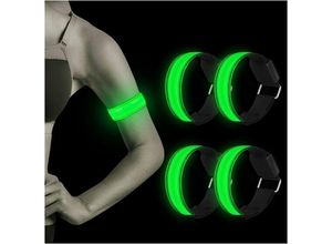 6269772243389 - Hiasdfls - LED-Armband 4 Stück Reflektierendes LED-Armband Armband Lichtband Kinder