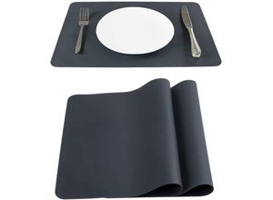 6273996030472 - Platzset Abwischbar Tischset Silikon 40 x 30 cm 2er Set für Kinder geeignet Platzdeckchen abwaschbar rutschfest Tisch-Untersetzer Teller-Unterlagen