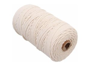 6273996030533 - Baumwolle Garn Natur Kordel Schnur Garn Baumwolle Kordel Baumwollegarn Baumwollschnur Rope für DIY Handwerk Basteln Wand Aufhängung Pflanze Aufhänger