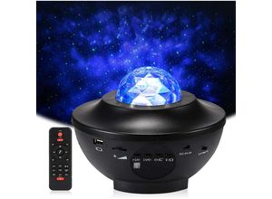 6273996033763 - Devenirriche - Star Projector Light Ocean Wave Starry Projector led Nebula Ambiance Light Bluetooth Lautsprecher Sound aktiviert Fernbedienung