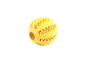 6273996065641 - Devenirriche - Interaktiver Hund Katzenspielzeug Ball für die Zahnreinigung Gummikauball Trainingsball iq Puzzle Spielzeug für Hundekatze (5cm Gelb)