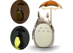 6273997877854 - Devenirriche - Totoro LED-Nachtlicht für Kinder wiederaufladbare USB-Lesetischlampe Cartoon süßes Tier Raumdekoration für Jungen und Mädchen