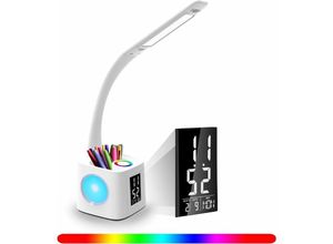 6273997878875 - Longziming - Dimmbare LED-Schreibtischlampe Kinder-Nachttischlampe mit buntem Nachtlicht USB-Ladeanschluss 3