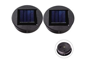 6273997881776 - Devenirriche - 2 Stück Ersatz Top Solarlaterne Licht Solarpanel Lichtabdeckung mit led Birne diy Solarlaterne für Gartendekoration im Freien