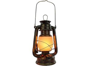 6273997898521 - Wiederaufladbare Vintage Laterne Hurricane Lampe Kabellose Tischlampe LED Flammenlicht Outdoor Nachtlicht Retro Dimmbare Campinglampe Mit Ladegerät