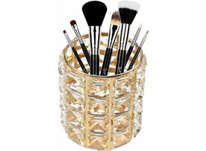 6273997900866 - Make-up-Pinsel-Aufbewahrungs-Organizer für Make-up-Pinsel-Kosmetik-Büro-Schlafzimmer Gold-Make-up-Pinsel-Aufbewahrung-Frauen-Mädchen