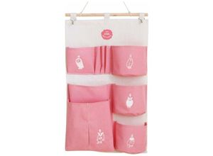 6273997905380 - Hängende Aufbewahrungstasche hängender Organizer 1 Stück hängende Stoffaufbewahrung mit Edelstahlhaken langlebig wasserdicht für Badezimmer