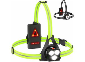 6273998106106 - Beleuchtung für Rasse Brustring wiederaufladbar USB-LED-Beleuchtung laufendes Licht mit Sicherheits-LEDs und Lichtstreifen Jogging-Brustlampe