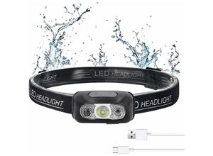 6273998109404 - LED-Front-LED-USB-leistungsstarke superhelle usb Fackel-Frontal mit 500 lm 3 Beleuchtungsmodi IPX1 wasserdicht Kinderlampen-Bewegungsmelder