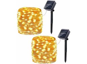 6273999007792 - Exterior Solar Garland jeweils 10m 100 LED wasserdichte Garland Solar hell 8 Modi für Garten Terrasse Hof Weihnachtsbaum Hochzeitsdekoration