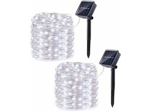 6273999007808 - Exterior Solar Girlande jeweils 10m 100 led wasserdichte Garland Solar hell 8 Modi für Garten Terrasse Hof Weihnachtsbaum Hochzeitsdekoration