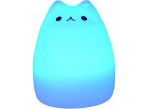 6273999008171 - Kinder Piloten 7 Farben Silikon Nette Chat led Nachtlicht Lampe usb Tischlampe Wiederaufladbare Baby Kinder Nachtsraum Kinder Lampenlampe