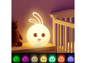 6273999008508 - Hiasdfls - LED-Kinderpilot 7 Farben führte Silikonlampe Baby-Baby-Pilot USB-Wiederaufladbares Kind Notebook-Kind