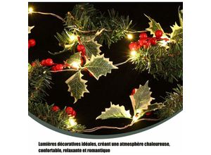 6273999009307 - Hiasdfls - led Weihnachtslichterkette Tannenzapfen Lichterkette Kupferdraht Lampe led Lichterkette für Weihnachtsbaum Party Hochzeit Heimdekoration