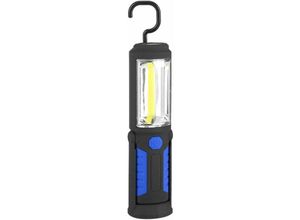 6273999011478 - Hiasdfls - Wiederaufladbare LED-Arbeitslampe mit magnetischen LED-Fackel-Lampe 2200mAh-COB-LED 650LM für Auto Garage Workshop Camping diy (blau)