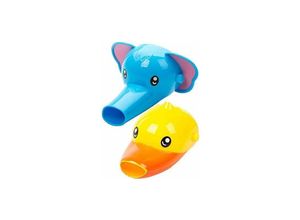 6277291381093 - Longziming - Verlängerungshahn für Kinder Babys Kinder – 2er-Set Tier-Verlängerungshahn Handwaschbecken (Elefant + Enten)