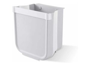 6277291875776 - Longziming - Mülleimer multifunktional faltbar zum Aufhängen an der Wand Küchen-Mülleimer Auto-Mülleimer Weiß 5 l
