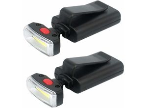 6277291878258 - Longziming - Stück Camping-Lauf-Clip-Licht LED-Cap-Hut-Licht Freisprech-Taschen-Clip-Visierlichter für Nachtangeln Camping (schwarz)