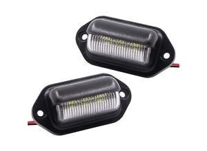 6277291878999 - Longziming - LED-Kennzeichenlicht 12V bis 24V dc wasserdichte 6-LED-Rücklicht-Kennzeichenlampe ideal für LKWs SUVs Anhänger Wohnmobile Boote