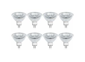 6286529283436 - Halogenlampe GU53 MR16 35 w 12 v Warmweiß 2800 k dimmbar Glasabdeckung 400 Lumen 2-poliger Spot-Ersatz 8 Stück