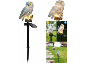 6286529325846 - Mumu - Gartenleuchten led Gartenlicht Eulenform Outdoor Wasserdichte Energiesparlampe [Weiß]