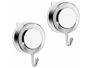 6286529326409 - WAY - Vakuum-Saugnapfhaken Saugnapfhaken für Badezimmer Toilette Küche Saugwandhaken leistungsstarker Handtuchhaken Duschhaken Edelstahl (2)