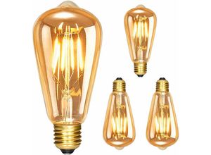 6286529329530 - Mumu - Vintage Edison Glühbirne E27 ST64 6W Edison led Lampe 3 Stück Retro Glühbirne Warmweiß