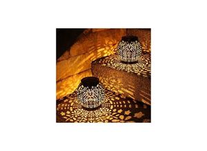 6286529332790 - Solarlaterne für den Außenbereich 2 Packungen LED-Solar-Gartenleuchten IP65 wasserdicht warmweiß Energielaterne zum Aufhängen für Terrasse