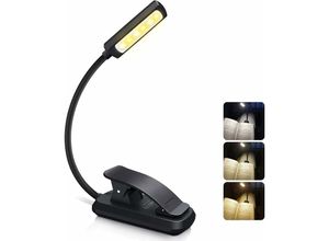 6286529361226 - Mumu - LED-Leselicht wiederaufladbare Leselampe Lampe 6 led (kaltes Weiß warmes Gelb) 3 Helligkeitsmodi 360° flexibles Nacken-Leselicht für Buch im