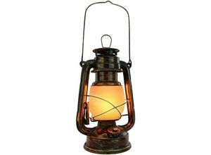 6286529361240 - Wiederaufladbare Tischlampe Vintage Laterne Hurricane Tischlampe Kabellose LED-Flammenlampe Outdoor-Nachtlicht Dimmbare Retro-Campinglampe mit