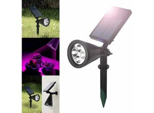 6286529361950 - Mumu - Solar Pflanzenlampe led Wachstum Pflanzenleuchte mit 4 led Pflanzenlicht Einstellbare Flexible 90 Grad Solarleuchte