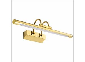 6286529362865 - Mumu - Wandleuchte 9W Weißlicht LED-Badspiegel mit dimmbarem drehbarem Leuchtenkopf 43 cm gold