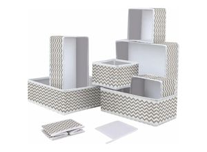 6286529365064 - 8-teiliges Set Aufbewahrungsboxen Faltbare Aufbewahrungsboxen Faltbare Sackleinen Aufbewahrungswürfel Schubladen-Organizer für Regal Kleiderschrank