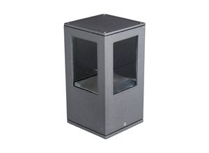 6291105701952 - Lucande - Rechteckige LED-Sockelleuchte Nicola IP54 - grafitgrau klar