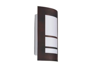 6291105705257 - Lindby - Rostbraune Außenwandleuchte Katalea - rostbraun opalweiß