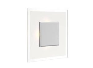 6291105709958 - Rothfels - Quitani LED-Wandlampe Lole Glas alu matt 25 x 25 cm - alu matt gebürstet satiniert