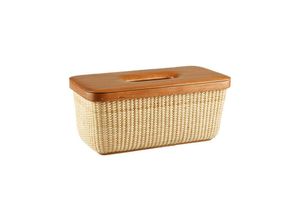 6294119130237 - Qiedie - Minimalistische Taschentuchbox aus Rattan für Wohnzimmer Zuhause Auto b&b Hotel Taschentuchbox