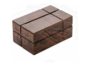 6294119130541 - Qiedie - Papierbox aus Walnussholz Hotelfamilie Taschentuchbox aus massivem Holz Wohnzimmer multifunktionale Aufbewahrungsbox aus Holz