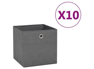 6296500950486 - 10 Stk Aufbewahrungsboxen，Werkzeugaufbewahrung，Lagerbox Vliesstoff 28x28x28 cm Grau CIW37160