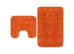 6296500950875 - Bonnevie - Badematten-Set 2-tlg Stoff Orange CFW918477